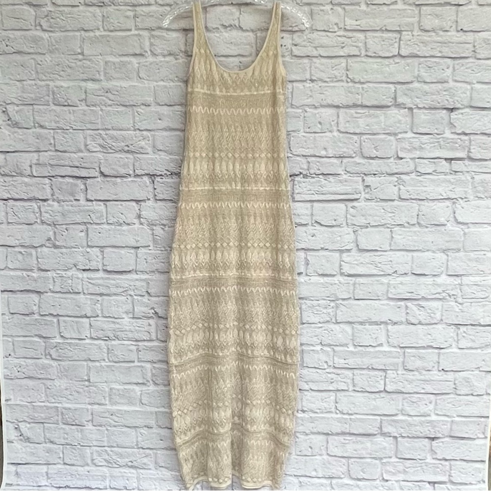 VICTORIAS SECRET Golden Thread Knit Dress Womens XS Maxi NWOT - Picture 6 of 15